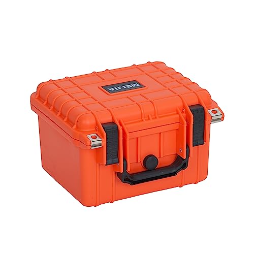 MEIJIA Portable All Weather IP67 Waterproof Camera Case,hard case with Customizable Fit Foam,Fit Use of Drones,Camera,Equipments,10.62 x9.68x6.87inches(Orange) - color: Orange, size: 10.62 x 9.68 x 6.87 inches