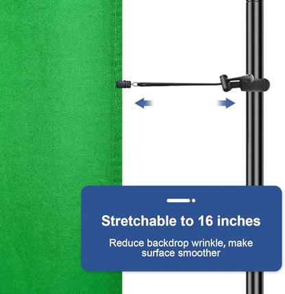 EMART Green Screen Backdrop, 10 x 10 Ft Photography Greenscreen Background Sheet Fabric Kit for YouTube Video Streaming Zoom, Small Photo Chromakey Muslin Cloth Curtain with 4 Clip - color: Green, size: 10 x 10 Ft