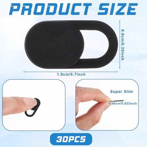 30Pcs Webcam Cover, Camera Privacy Cover Slide, Phone Laptop Camera Computer Cameras Covers Slide, Webcam Covers for Laptops Protect Your Privacy Security Fits Most Laptop, Desktop, Smartphone
