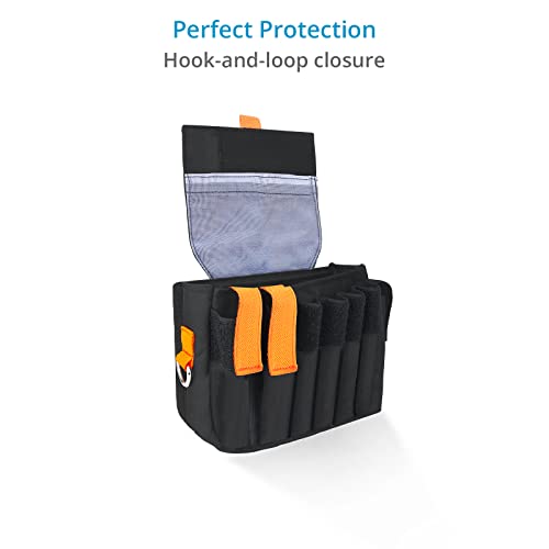 PROAIM Cube AC Pouch (Small) For Camera Assistants, Grips & Techs. Comes with a 2.5 Wide Belt Loop, External Pockets & D-Ring. For Utility Tools & Video Accessories (P-CBAC-01)