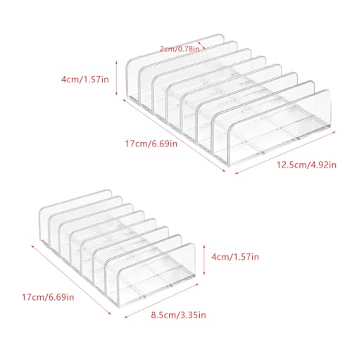 14 Slots Universal Multi Device Organizer Dock Space-Saving Acrylic Clear Multi Phone Stand Holder Divider for iPhone Portable External Hard Drive HDD Phone Cases External CD/DVD Drive