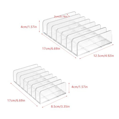 14 Slots Universal Multi Device Organizer Dock Space-Saving Acrylic Clear Multi Phone Stand Holder Divider for iPhone Portable External Hard Drive HDD Phone Cases External CD/DVD Drive