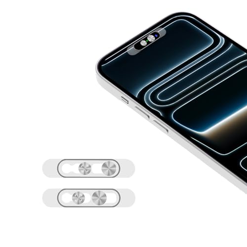 Front Camera Cover Compatible for iPhone 17/17 Air/17Pro/17Pro Max/16/16Plus/16Pro/16Pro Max/15/15Plus/15Pro/15Pro Max/14Pro/Pro Max,On/Off Face Recogition,Protect Privacy and Security-Silver&Silver - color: Silver&Silver
