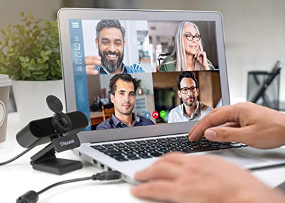 Aluratek HD 1080P Video Webcam (AWC03F) Full HD Webcam with Built-in Microphone, Autofocus, and Adjustable Clip Perfect for Streaming, Video Calls, and Online Meetings Video and Audio - style: AWC03F
