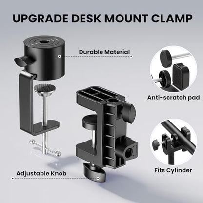 Microphone Boom Arm,Adjustable Mic Stand with 3/8" & 5/8" Adapter, Heavy-Duty Suspension Boom Arm for Streaming, Podcasting,Recording, Compatible with Blue Yeti, HyperX QuadCast, Most Condenser Mics