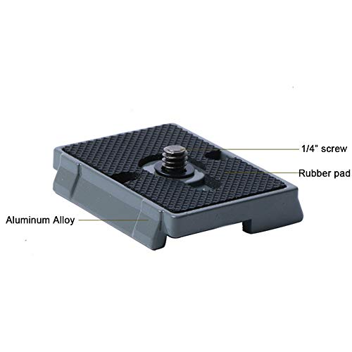 Quick Release Plate 1/4" Screw Compatible with Manfrotto 200PL-14 322RC2 324RC2 488RC2 496RC2 Camera Tripod Head (Pack of 2)