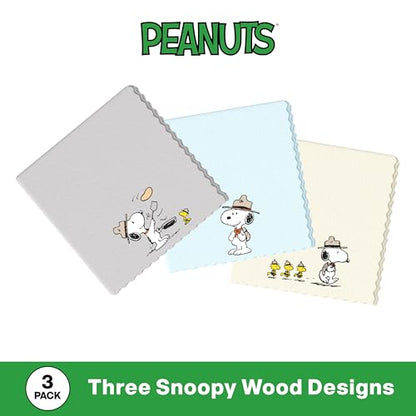 Microfiber Cloth & Glasses Wipes (3 Pack) Lens & Glasses Cleaning Cloth - Eye Glass Clean Cloths - Eyeglass Cleaning Cloths - Camera Lenses & Gadget Delicate Screens - Snoopy - size: 3 Pack