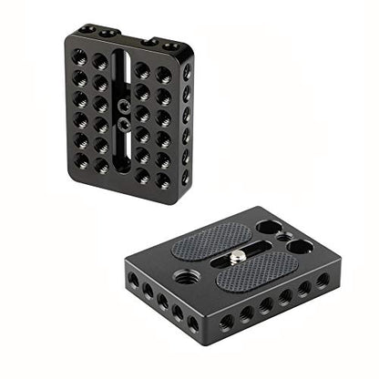 CAMVATE Top Cheese Plate + Camera Base Plate for DIY DSLR Camera Cage Rig