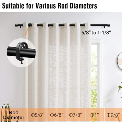Shower Curtain Stopper Clip,Locking Clamp,Fastener,Fix The Curtain to Prevent It from Sliding,Limit Clip Suitable for Rods of All Diameters from 5/8 to 9/8 in (Black 2 pcs) - color: Black 2 Pcs
