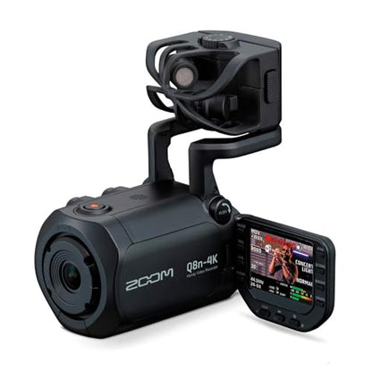Zoom Q8n-4K Video Recorder for Music, Podcasts & Streaming with 4K Video, Stereo Microphones, 2 XLR Inputs, Webcam Mode