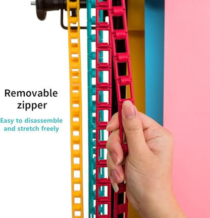 3 Roller Photography Backdrop Background Support Wall Mount Manual Pull Down System for Photo Studio with 6 Expand Bars + 3 Chains + 2 Tri-fold Hooks for Holding 3 Backdrops