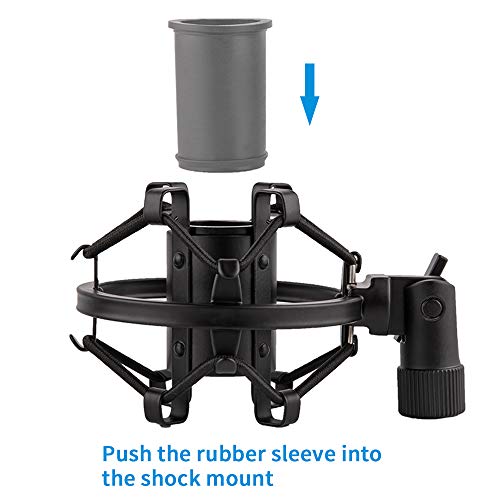 Microphone Shock Mount for 21mm-23mm Small Diameter Size Instrument Condenser Mic or Shotgun Mic like Rode NTG-1 NTG-2