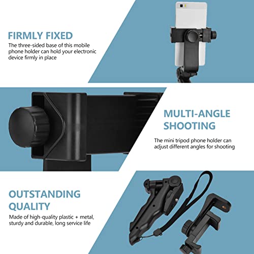 Smartphone Tripod Handheld Phone Stabilizer Foldable Cell Phone Hand Grip Mount Portable Cellphone Gimbal Holder Handheld Hand Grip for Photography Smartphone