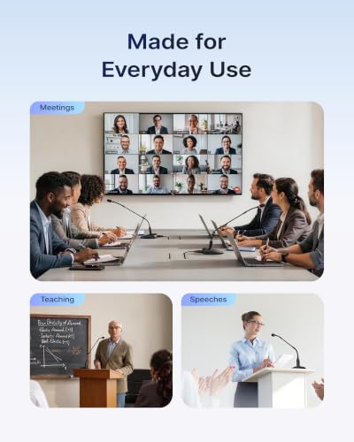 BOYA Desktop Gooseneck Condenser Microphone 18" Podium Microphones with Base LED Indicator XLR Mic for Meetings Video Conferences Streaming Lectures BY-GM18CB - size: GM18CB