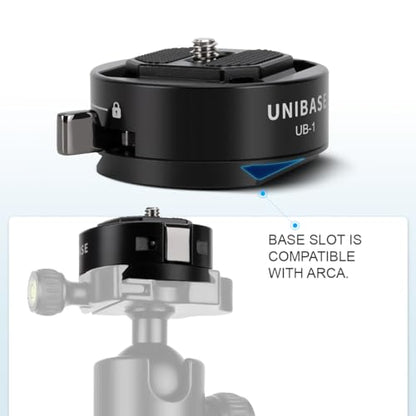 Unibase Arca Type Quick Release Plate Kit, Quick Switch Auto Lock Square QR Camera Mount Plate Compatible with Peak Design Capture Camera Clip DJI Ronin RS3 Pro, 1/4" 3/8" Thread for Tripod Slider