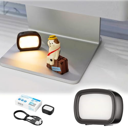 JJC Magnetic Fill Light, Tiny Lights for Hand Craft DIY Miniature and 3D Printed Model Doll House, Rechargeable LED Video Light, 3 Color Modes/Brightness Adjustable, Compact Lightweight Individual - color: 1Pc Light Only