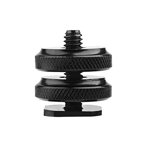 Camera Hot Shoe Mount to 1/4"-20 Tripod Screw Adapter,Flash Shoe Mount for DSLR Camera Rig (Pack of 4) - color: Hot Shoe Mount 4Pack