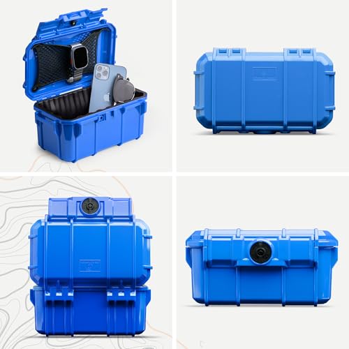 Evergreen 58 Waterproof Dry Box Protective Case - Travel Safe/Mil Spec/USA Made - for Cameras, Lenses, Phones, Pistols, First Aid, Boating, Water Sports, Tacklebox, Ammo Can, Deck Boxes - color: Blue