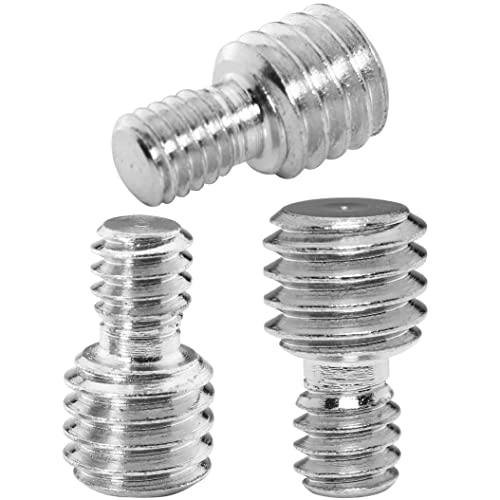 3PCS 3/8 inch Male to 1/4 inch Male Threaded Tripod Screw Adapter, 1/4 inch Male to 3/8 inch Male Double Sides Standard Mounting Thread Converter for Camera Mount