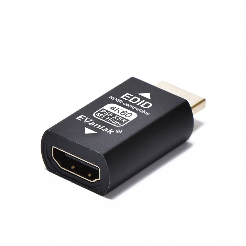 EVanlak HDMI EDID Emulator Passthrough Fix On PS5&MAC M1 4k 60HZ - color: HDMI EDID 4k 60hz