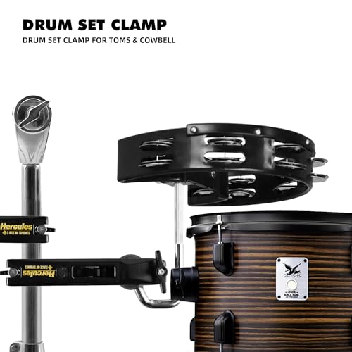 Drum Set Clamp, Cowbell Clamp, Special Effects Drum Clamp with Universal Ball, Drum Clamp Be Used for Toms, Cowbells,Small Percussion Instruments, Percussion Instrument Accessories.