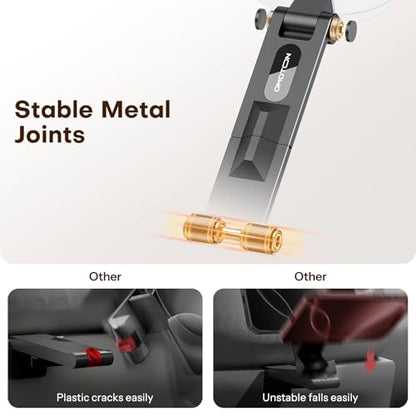 OMOTON TP02 360° Rotating for MagSafe Tripod, Aluminum Magnetic Phone Tripod for iPhone 17/16/15 Pro Max Air Women Men, Foldable Cell Phone Stand Fits Vlog, Gym, Travel Essentials Accessories Gift - color: 1-Black