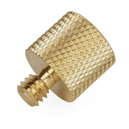 Anwenk Standard 3/8"-16 Female to 1/4"-20 Male Tripod Thread Reducer Screw Adapter (Brass) Precision Made (2 Pack) - color: 1/4" Male to 3/8" Female Screw Brass