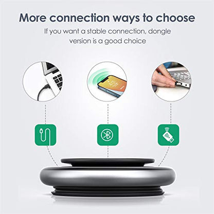 Yealink Bluetooth Speakerphone Conference Microphone Teams-Certified CP900 Enhanced Noise Reduction Algorithm Home Office 360° Voice Pickup - color: CP900 + Bluetooth USB Dongle, size: Teams Certified