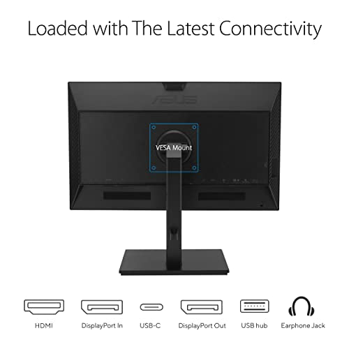 ASUS 24" 1080P Multi-Touch Monitor (BE24ECSBT) - Full HD, IPS, 10-Point Touch, IPS, Eye Care, USB-C with Power Delivery, HDMI, DisplayPort Daisy Chain, Height Adjustable, VESA Wall Mountable - style: 24" Touch Daisy Chain