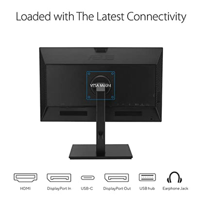 ASUS 24" 1080P Multi-Touch Monitor (BE24ECSBT) - Full HD, IPS, 10-Point Touch, IPS, Eye Care, USB-C with Power Delivery, HDMI, DisplayPort Daisy Chain, Height Adjustable, VESA Wall Mountable - style: 24" Touch Daisy Chain