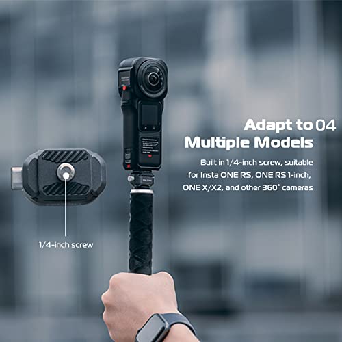 ULANZI Falcam F22 Quick Release Kit for Insta360, Panoramic Camera Mounting Adapter Convert 1/4" Thread to F22 QR System, Camera Accessory for Photographer, Fits Insta ONE RS, RS 1-Inch, X/X2 - style: QR Plate