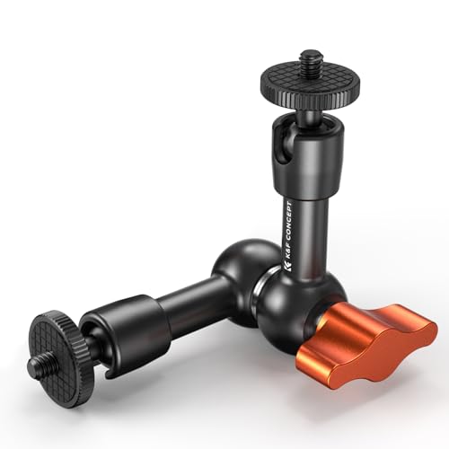 K&F CONCEPT 6" Magic Arm 1/4" Screw 360°Ballhead Articulating Mini Arm Mount for Monitor, LED Light, Webcam - size: 6 Inch