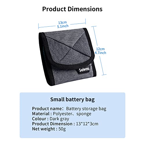 Selens DSLR Battery Case - Pouch for NP-FZ100, LP-E6, AA, LP-E8, LP-E10, LP-E12, EN-EL14, EN-EL15, NP-FW50, NP-F550, NP-FM500H Batteries - size: small