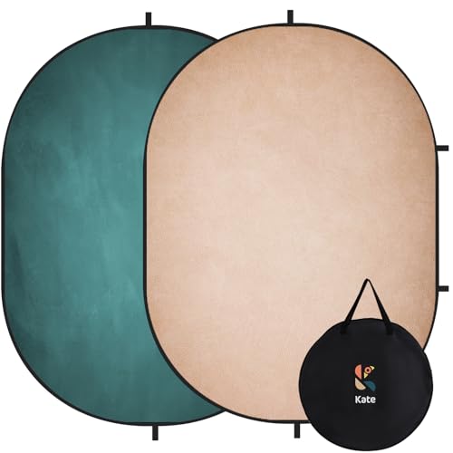 Kate Pop up Backdrop Beige Collapsible Backdrops for Photography Abstract Vintage Studio Portable Backdrop for Vedio, 5x6.5ft
