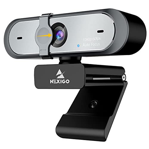 NexiGo N660P 1080P 60FPS Webcam with Software Control, Dual Microphone & Cover, Autofocus, HD USB Computer Web Camera, for OBS/Gaming/Zoom/Skype/FaceTime/Teams/Twitch - style: 1080P 60FPS Webcam