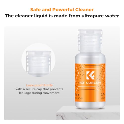 K&F CONCEPT 12mm Micro Four-Thirds 4/3 Sensor Cleaning Swab*10 + 20ml Sensor Cleaner, M43 Camera Cleaning Kit for All Models of M4/3 Camera Sensors, Including M4/3 Cameras from Olympus and Panasonic - size: 12mm