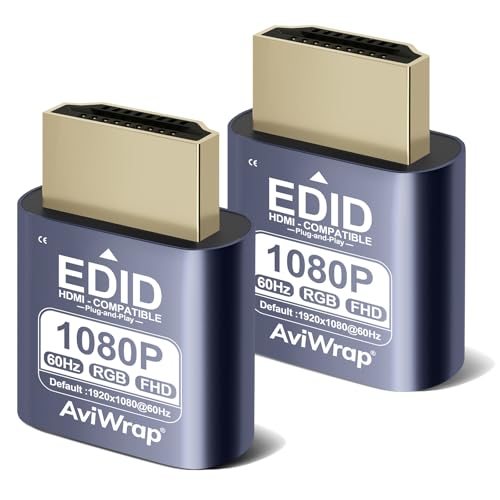 HDMI Dummy Plug 4K,Virtual Monitor EDID Emulator,Headless Display Adapter,Supports 4K@60Hz/2K@60Hz/1080P@60/120Hz for Windows/Mac/Linux – Plug & Play（2pack） - color: 1080p120Hz /hdmi2.0(2p)