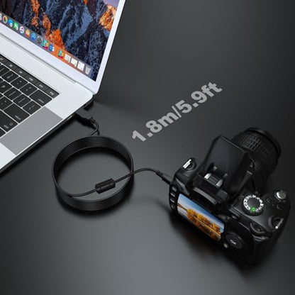 I-USB7 Camera USB Cable Data Transfer Cord Compatible with Pentax Optio Digital Cameras K100D, K200D, E30, E40, E50, E60, E75, E80, L20, L50, MX, P70, P80, S, S4, S40, T20, V10, W10, W20, W30, 50L - size: 5.9 Feet