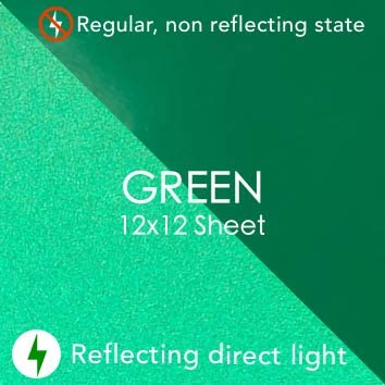 Reflective Vinyl Permanent Adhesive, 12x12 Reflective Vinyl Sheets Tape for Cricut, Cars, Bikes, Signs, Helmet Stickers, Address Numbers by Turner Moore Edition (Red, Blue, Green, Black, 4 Pack) - color: Red, Blue, Green, Black