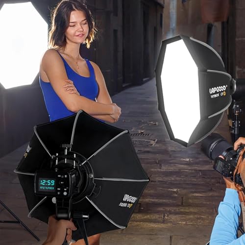 Bowens Mount Softbox 32''/80CM Handheld Quick Set-up, S-Type Bracket Compatible with Godox Canon Sony Fuji YongNuo Flash AD200PRO V1 TT600 V860III 430EXIII SB500 YN320EX YN560 - size: CF 32''