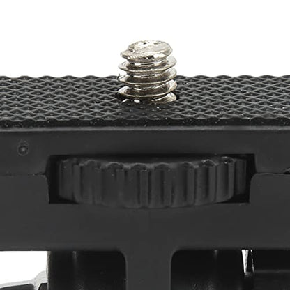 Monitor Ball Head, Compact Portable 180 Degree Adjustable Mini Monitor Head with Rubber Pad, 1/4 Screw Cold Shoe Interface for Camera DSLR