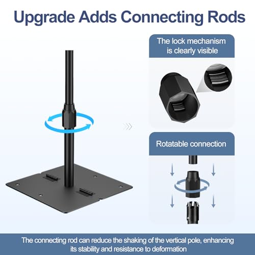 EMART Backdrop Stand,10x7ft(WxH) Adjustable Photo Background Stand with Upgrade Rod,Heavy Duty Flat Base,Metal Pipe and Drape Frame for Wedding,Birthday Party,Decorations,Photography Studio - size: 10x7ft