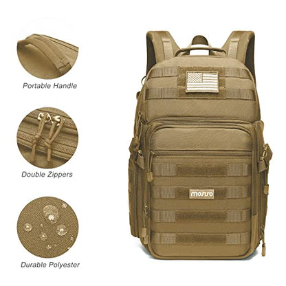 MOSISO Camera Backpack, DSLR/SLR/Mirrorless Tactical Camera Bag Case with Laptop Compartment Compatible with Canon/Nikon/Sony, Khaki - color: Khaki