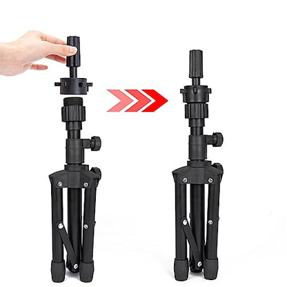 ZQIAN BEAUTY 25 Inch Wig Stand Tripod, Adjustable Mannequin Head Stand, Wig Head Stand for Training Heads And Canvas Block Head (Mannequin Head Not Included) - color: Black, size: 25 Inch