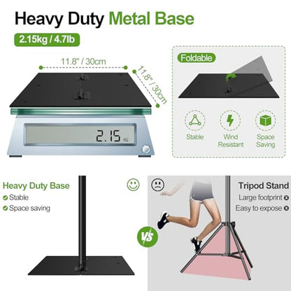 FUDESY Backdrop Stand Heavy Duty, 10x10ft Adjustable Photo Background Pipe and Drape Backdrop Stand Kit with Metal Base for Photography Parties Birthday Video Studio - size: 10x10ft