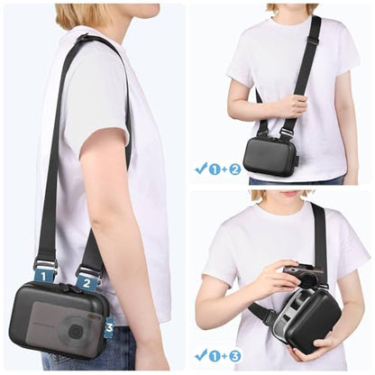 TAAOKA Digital Camera Case, Protective & Lightweight Camera Case with 3 Carrying Ways, Waterproof & Shockproof Small Camera Bag for Power Shot/Sony DSCW800/DSCW830 - Black - color: #1 Black, style: Style1