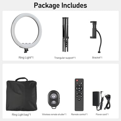 Hagibis 21 inch Ring Light with Stand Outer 55W 5600k Dimmable LED Light, Tripod Stand,and Phone Holder，Remote Controller,Carrying Bag ，CRI 97+ 2540lux, for Streaming Home Office Zoom Call Lighting