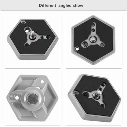 Tbest Hexagon Quick Release Plate for Tripod Camera, bogen Quick Release,Quick Release Plate,Hexagonal Quick Release Plates 3049 1 4 Screw for 030?14 RC0 3063 Photo Studio Acces