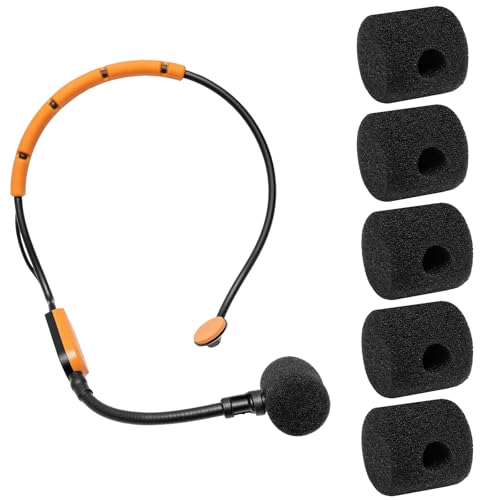 5 Pcs SM31 Mic Covers Compatible with Shure SM31 P31 PGA31-TQG SM31FT, BLX14/SM31 BLX14/P31 Wireless Microphone/Headset System, High Density Foam Microphone Pop Filter Windscreen (Black) - color: Black