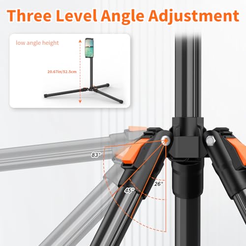 XXZU 72in Tablet Floor Stand Tripod,Tablet Stand Floor with 360° Ball Head,Height Adjustable Floor Stand Holder with Case,Sheet Music Stand for iPad/iPhone/Kindle and All 4.7-13” Devices
